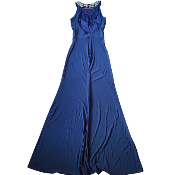 {B. Darlin} Mesh Cut Out sides with keyhole back A-line Gown - Picture 10 of 10